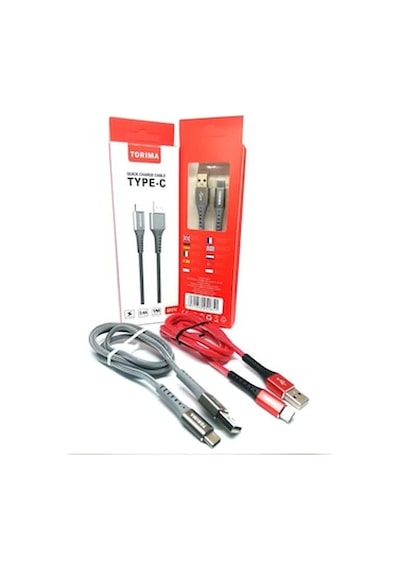 Torima 2.4A Type-C Hızlı Hasır Gövde Şarj Data Kablosu Tr-Ap210 (537796500)