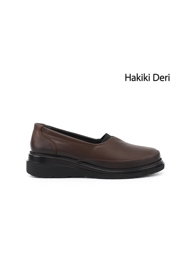 Gönderir Kadın Kahverengi Dolgu Taban Hakiki Deri Ayakkabı Ddza80042991