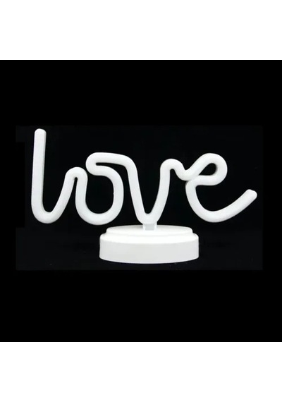 Mey İthalat Neon Işıklı Love Yazılı Masa Gece Lambası