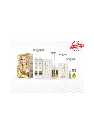 Gold Serisi 24k Altın Parçacıklı Serum İle 1 Kutu 2 X 50 Ml Ve Geliştiriciler Saç Boyası Buğday Sarısı 9.0
