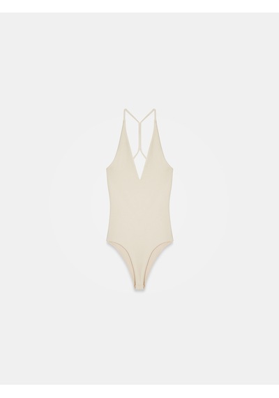 Dilvin 21175 Halter Yaka Bodysuit-taş