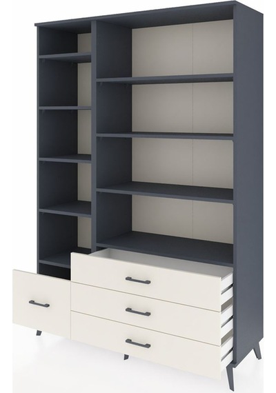 Hyperion Dolap 9 Raflı 4 Çekmeceli 132x44x195 Antrasit-antrasit/aytaşı Antrasıt/aytası - Antrasıt Hyperion Dolap 9 Raflı 4 Çekmeceli 132x44x195 Antrasit-antrasit/aytaşı Antrasıt/aytası - Antrasıt