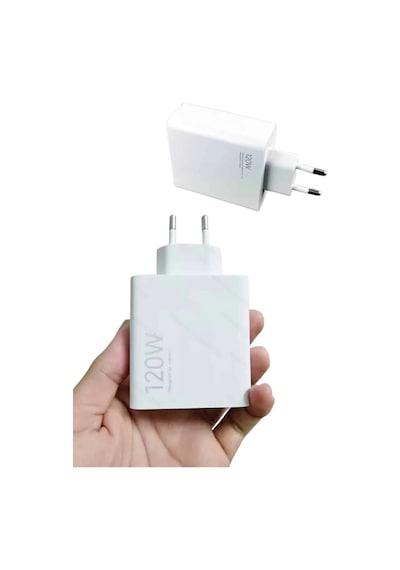 Type C Yüksek Hızlı Şarj Aleti Beyaz 120w Ultra Uzun Ömürlü