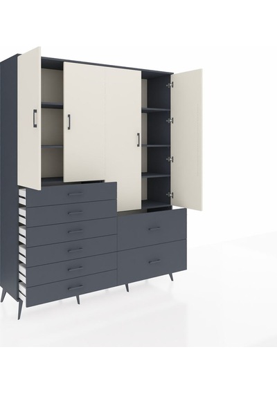 Hyperion Gardrop 7 Raflı 8 Çekmeceli 4 Kapaklı 176x44x221 Antrasit-aytaşı/antrasit Aytaşı/antrasit Hyperion Gardrop 7 Raflı 8 Çekmeceli 4 Kapaklı 176x44x221 Antrasit-aytaşı/antrasit Aytaşı/antrasit