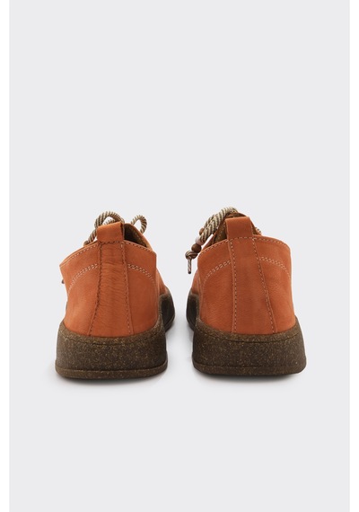 Derinet Hakiki Deri Comfort Taban Kadın Casual Ayakkabı Nar Nub Nar Nub