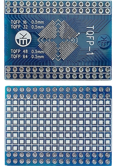 Tqfp-1 0.5Mm Smd Dip Çevirici Pcb Tqfp16 Tqfp32 Tqfp48 Tqfp64