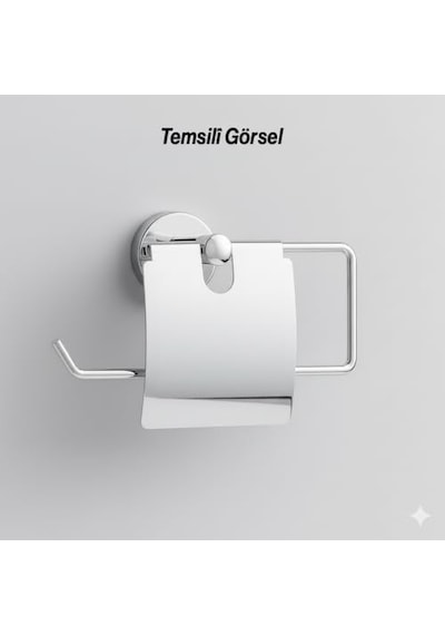 Kapalı Kağıt Havluluk Krom Gümüş Metal Duvara Monte Vidalı Banyo Tuvalet Mutfak Kağıt Havluluk 25 Cm Diğer