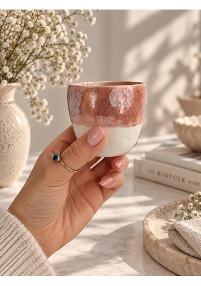 Dokulu Double Espresso Fincanı Yavruağzı