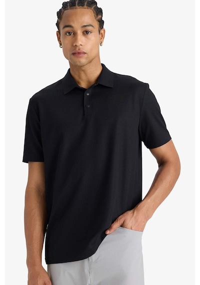 Defacto Defactofit Standart Fit Polo Yaka Sporcu Kısa Kollu Tişört E9351ax25aubk81 SIYAH