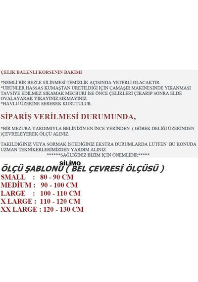 Adrian Çelikli Bel Kuşağı Kuşak Korse Demirli Bel Fıtığı Korsesi Fıtık
