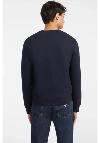 Guess Erkek Gj Cn Önde Logo Sweatshirt - Lacivert Lacivert