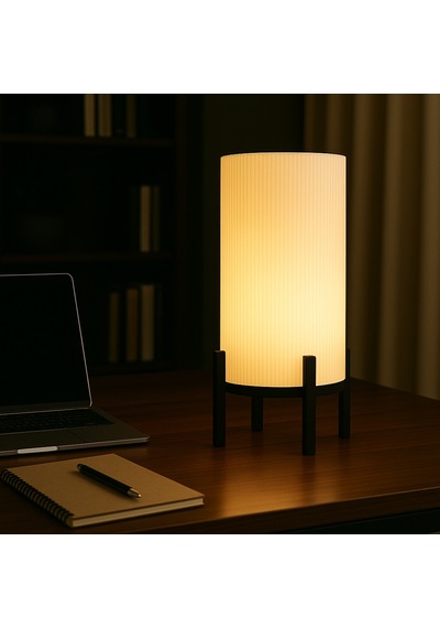 Ecolight - Aydınlatmalı 3d Baskı Masa Lambası - Siyah Siyah