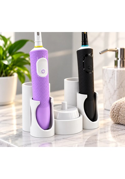 Oral-b Uyumlu İkili Şarjlı Diş Fırçası Standı Zyndo Beyaz