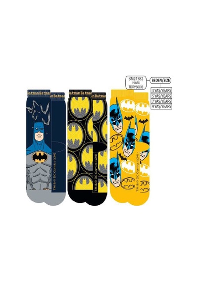 Çimpa Batman Erkek Çocuk Patik Çorap Karışık Desen Tekli Asortı/11yas Asorti