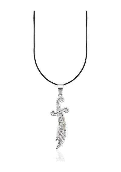 Oya Silver Lazer İşlemeli Hz. Ali Zülfikar Ya Ali Gümüş Kolye Ucu 6.3x1.8cm Oyot322