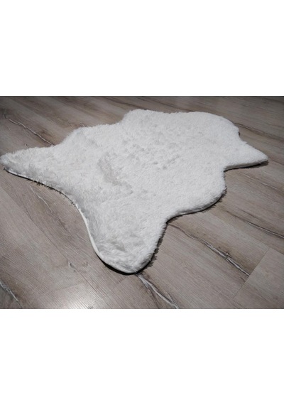 Yamalıhome Tavşan Tüyü Beyaz 70 x 100 Cm Peluş Post Halı