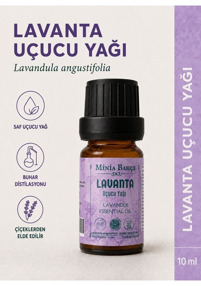 Minia Bahçe Bitki Ve Sanat Atölyesi Saf ve Katkısız Bitkisel Uçucu Lavanta Yağı 10 ML