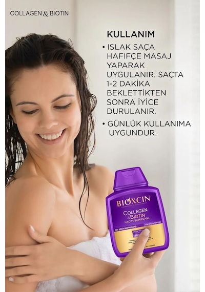 Bioxcin Collagen & Biotin Ekstra Hacim Şampuanı 3 x 300 ML