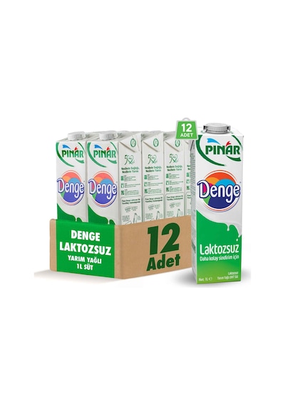 Denge Laktozsuz Süt 1 L X 12 Adet