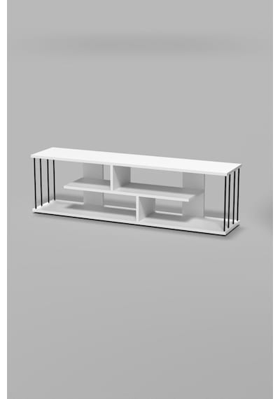 Tv Sehpası Tv Ünitesi Raflı 140 Cm Gzd Beyaz Beyaz