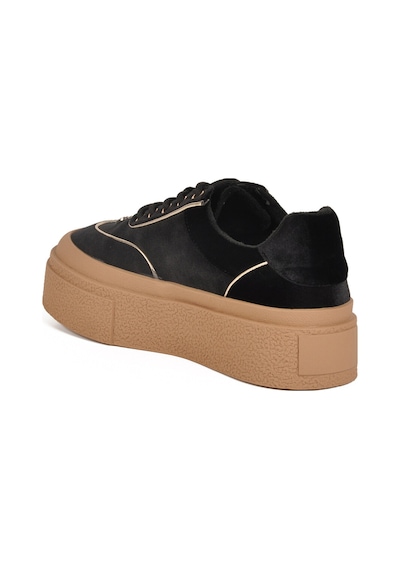 Siyah Yüksek Taban İçi Polarlı Kadın Sneaker 25k330 Z Siyah