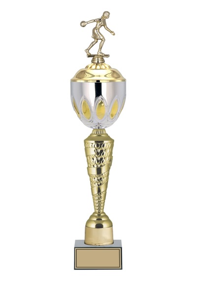 Odak Kupa - Figürlü Kupalar - Bowling Kadın Figürlü Kupalar Fg-085 B - 59 Cm Altın - Beyaz