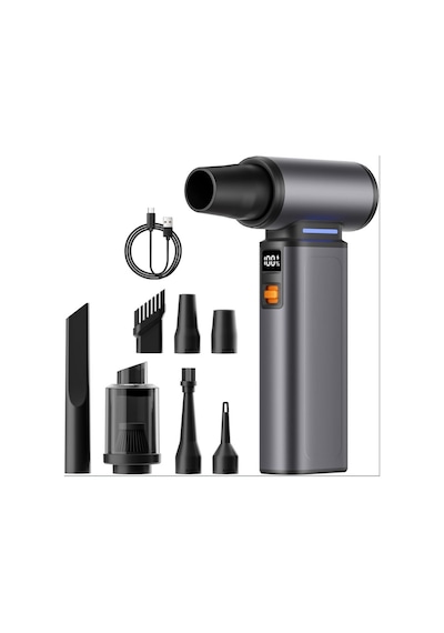 F1 Violent Turbo Jet Fan 130000rpm Ultra Güçlü Motor Güçlü Vakum 4000mah Mini Araç Süpürgesi