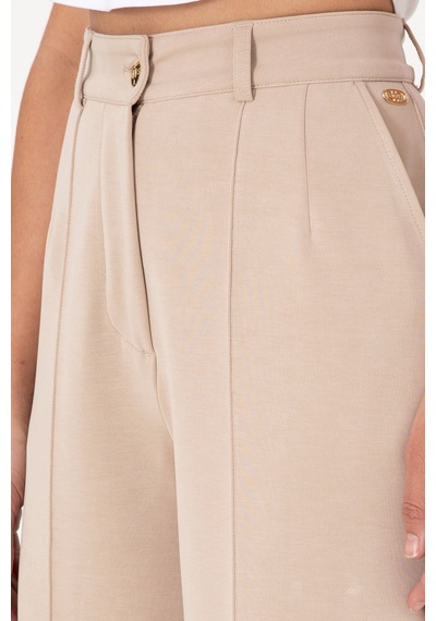 U.S. Polo Assn. Kadın Camel Modal Karışımlı Loose Fit Örme Pantolon 50300762-VR015