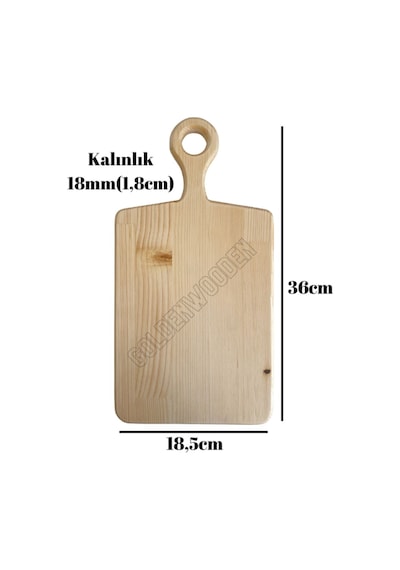 Doğal Ahşap Sunum Tabağı Set Ahşap Sunumluk Beyaz Çam Boy:46cm En:14cm Boy:36cm En:18,5cm