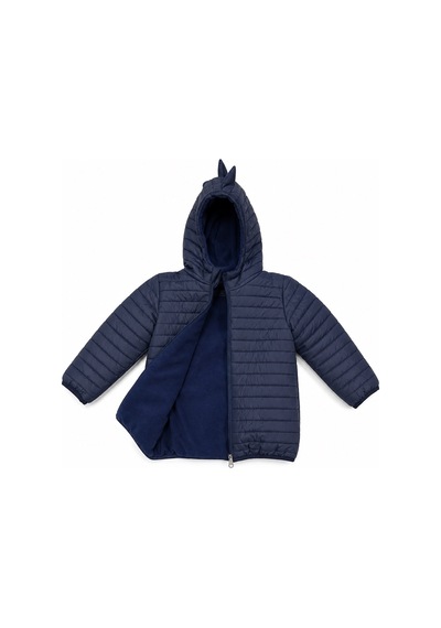 Mnk Baby & Kids Erkek Çocuk Kapüşonlu İçi Polarlı Fermuarlı Şişme Mont M00858 Lacivert