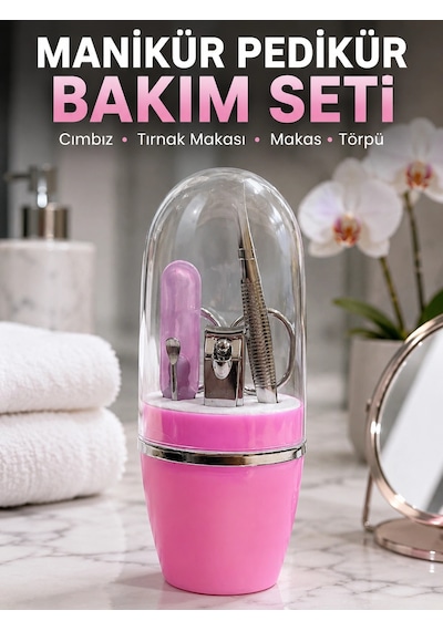 Hubrendy Tekno Pembe Tırnak Bakım Seti Cımbız Makas Tırnak Makası Ve Törpü İçeren Kit