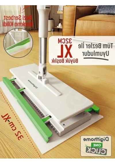Akıllı Mop Paleti - 32cm, El Değmeden Kullanım Açık Bej