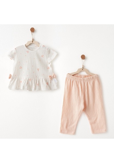 Andywawa Kız Bebek Takım 2 Parça Set Anw-ac26537 Somon