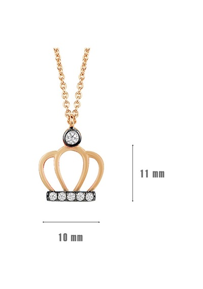 Rose Altın Küçük Taç Kolye As1399Kl Altınsepeti