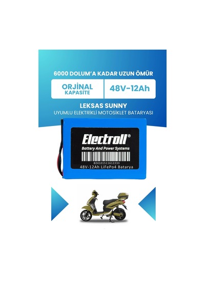 Leksas Sunny Batarya Standart Kapasite Lifepo4 48v 12ah Elektrikli Motosiklet Bataryası
