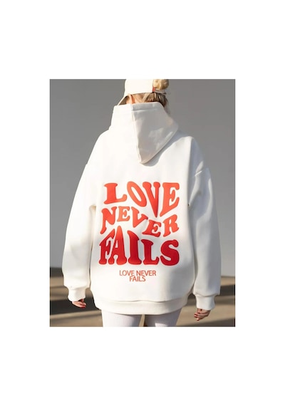 Tarzsokak Unisex Love Never Fails Sweatshirt Beyaz