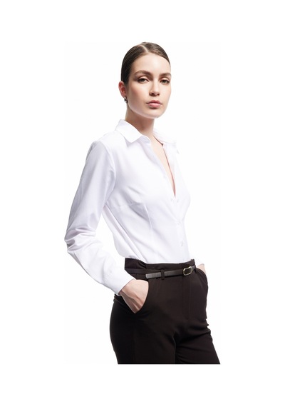 Koton Regular Fit Klasik Yaka Uzun Kollu Poplin Gömlek Beyaz 6wak60035uw Beyaz