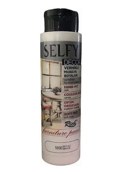 Rich Selfy Decor Vernikli Boya 500Cc 5800 Beyaz