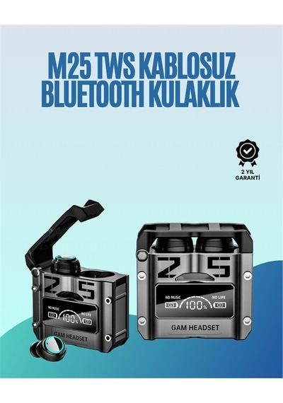 Mey İthalat Powerbank Özellikli Kablosuz Kulaklık Otomatik Bağlantı Şarj Kutusu Dahil Belirtilmemis