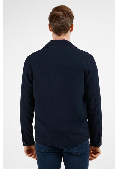İmza Lacivert Polo Yaka Düz Yırtmaçsız Esnek Casual Mont 1007255150