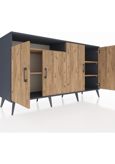 Hyperion Konsol 4 Raflı 4 Kapaklı 176x44x99 Antrasit-çam Antrasıt/atlas Çam - Antrasıt Hyperion Konsol 4 Raflı 4 Kapaklı 176x44x99 Antrasit-çam Antrasıt/atlas Çam - Antrasıt