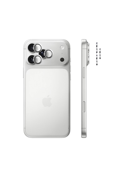 Safeus 9h+ Safir Temperli Kamera Lens Koruyucu Apple Uyumlu iPhone 17 Pro Max Ve İle Gümüş