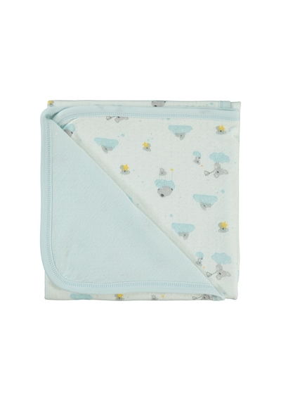 Bebetto Organic Stars And Koalas Battaniye - Mavi