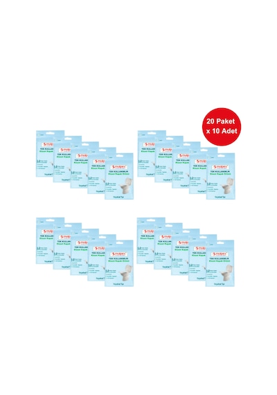 Mulpex Tek Kullanımlık Suda Çözünür Klozet Kapak Örtüsü 20 x 10'lu