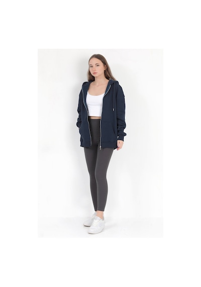 Giysa Kadın Indigo Fermuarlı Şardonlu Kapüşonlu Oversize Sweatshirt - 9015 - 264401 Indigo Giysa Kadın Indigo Fermuarlı Şardonlu Kapüşonlu Oversize Sweatshirt - 9015 - 264401 Indigo