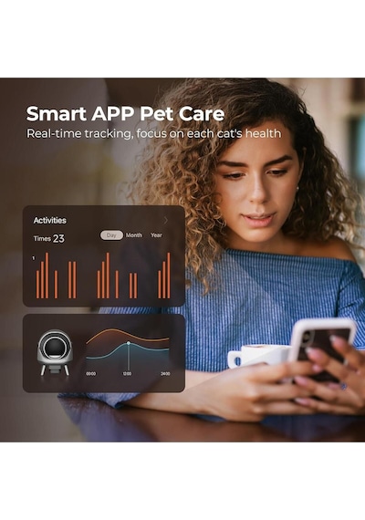 Els Pet Otomatik Koku Kontrollü Akıllı Kedi Tuvaleti 10 Kg Kedilere Kadar Uygundur
