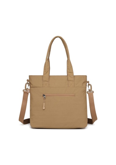 Smart Bags Mikro Poly Kumaş Büyük Boy Kadın Omuz Çantası 3345 Kahve
