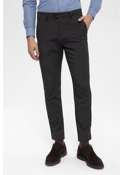 Antioch Erkek Aksesuar Detaylı Slim Fit Pantolon Füme