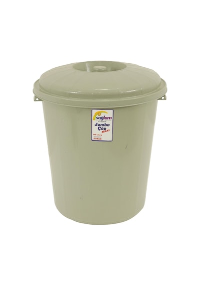 Mcg Sağlam Plastik Jumbo Çöp Kovası Kilitsiz 90 Lt Renkli