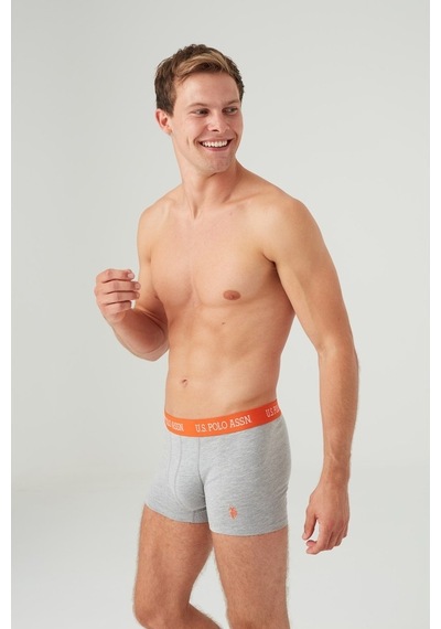U.S. Polo Assn. Erkek Gri Melanj - Lacivert 2 Li Boxer 80362 Gri